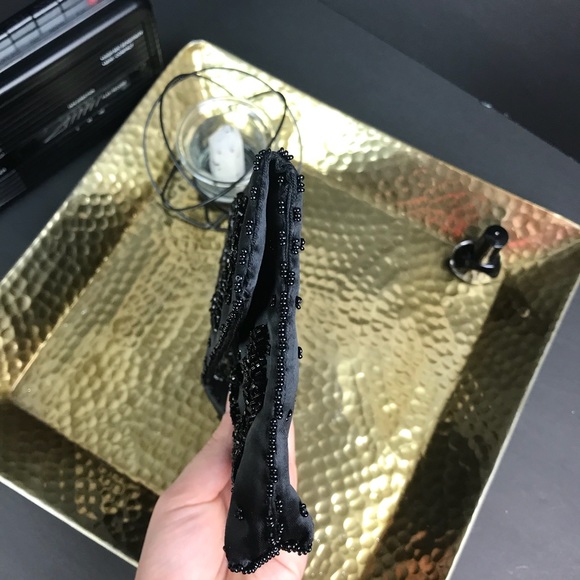 Vintage Joyce Lane Black Hand-Beaded Clutch - Picture 3 of 6